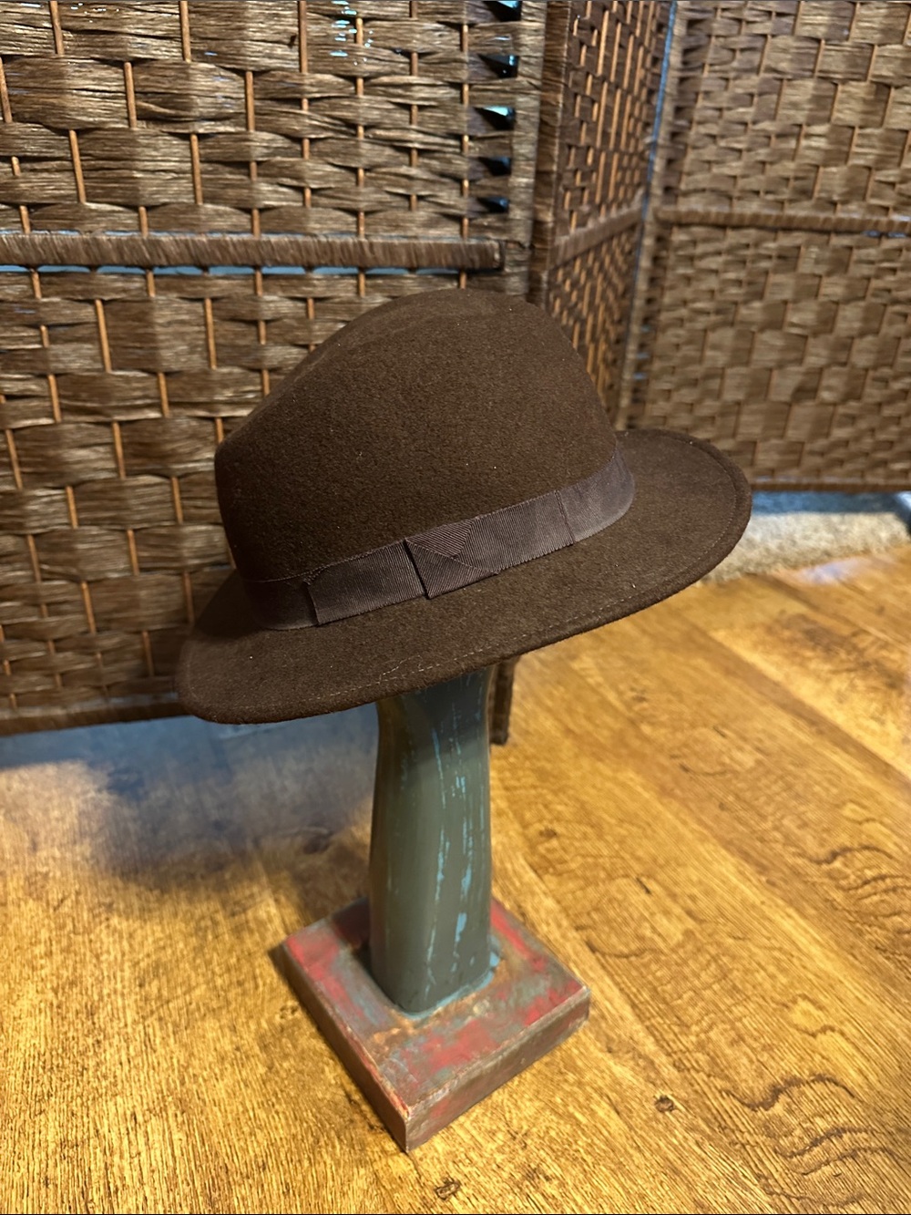 Tally Ho Brown Wool Felt Fedora Hat